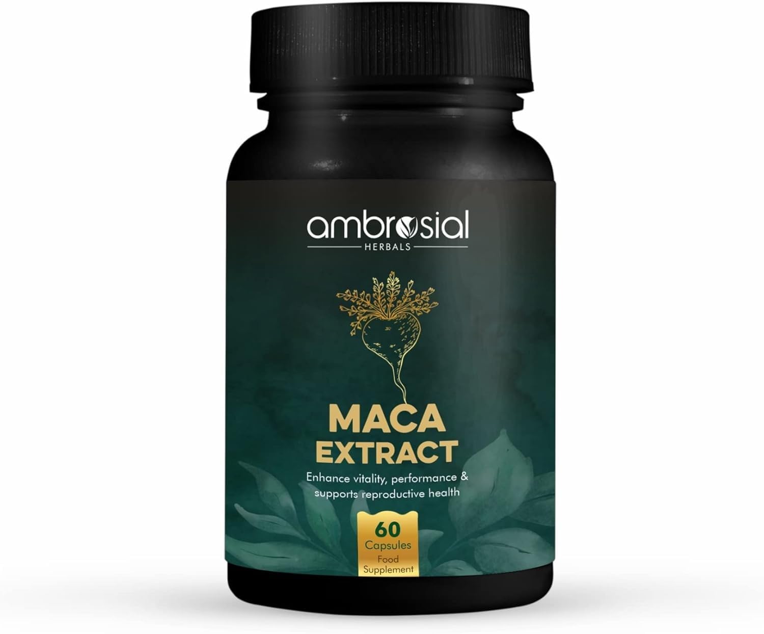 Premium Maca Root Capsules 500mg - Natural Energy & Stamina Booster for Women & Men - 60 High Strength Vegan Pills - Supports Workout, Focus & Daily Vitality - Perfect for Gym, Office & Active Lifestyle