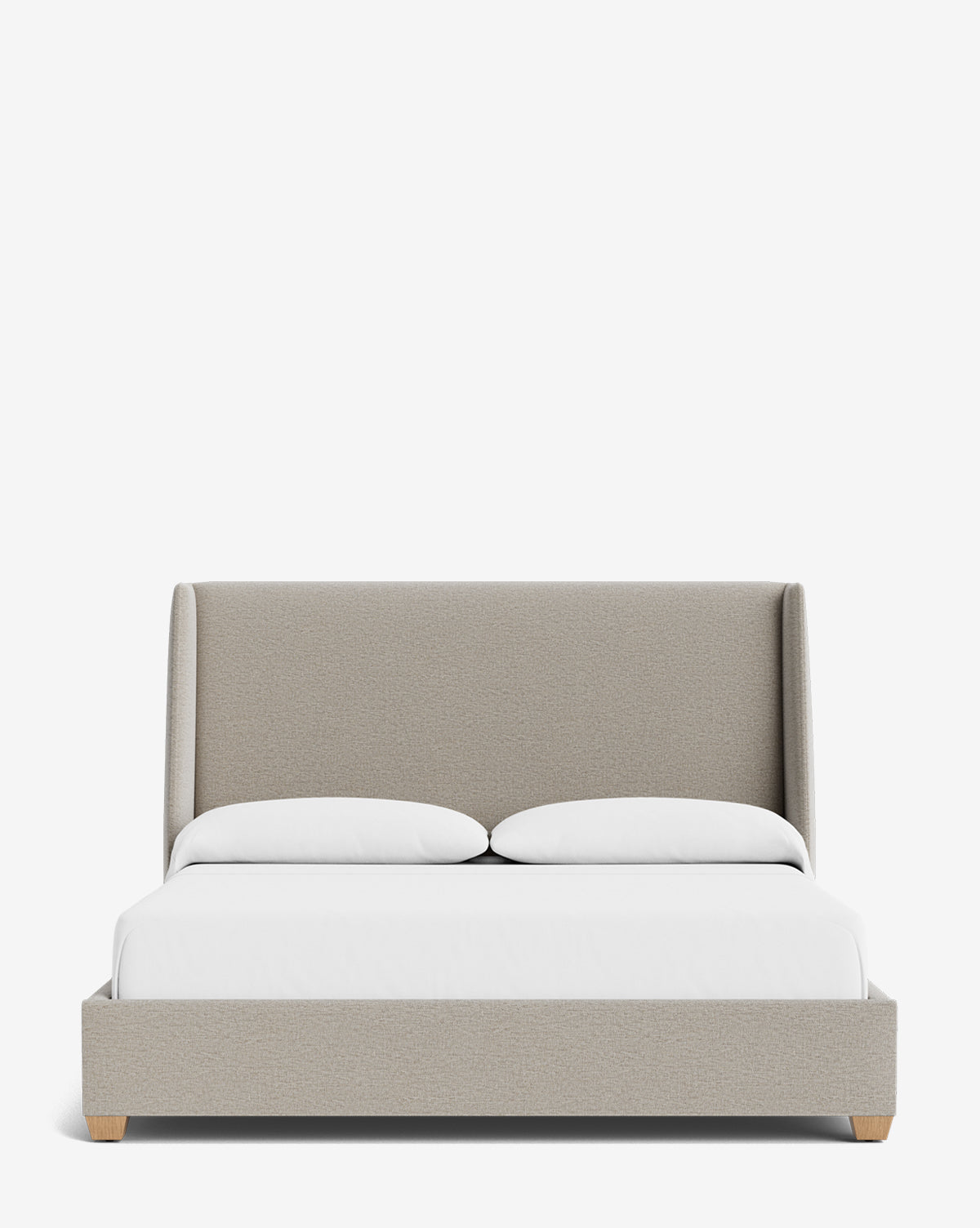 Walt Bed Tall Headboard - Queen Size Upholstered Bed Frame with Adjustable Height - Perfect for Modern Bedroom Decor & Small Spaces