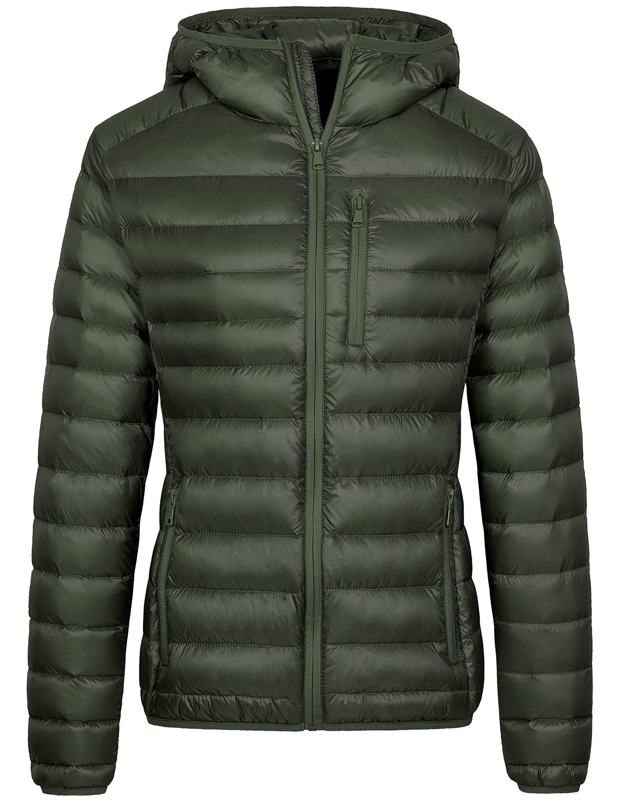 Wantdo Women's Lightweight Packable Down Jacket - Hooded Winter Puffer Coat for Outdoor Activities, Travel & Daily Wear