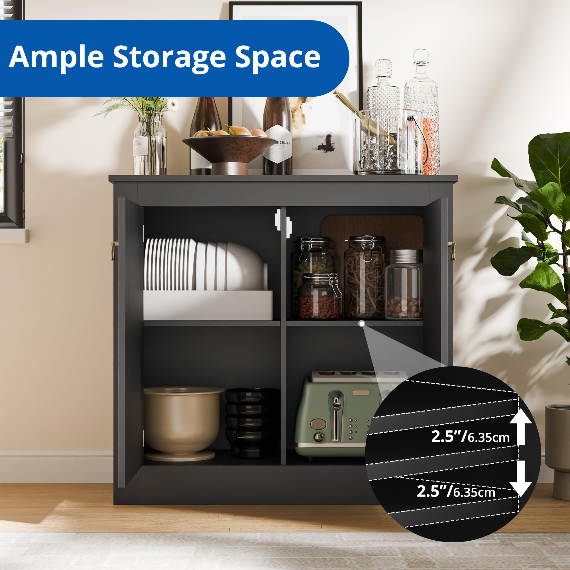Cozy Castle Buffet Cabinet with Storage - 31.5