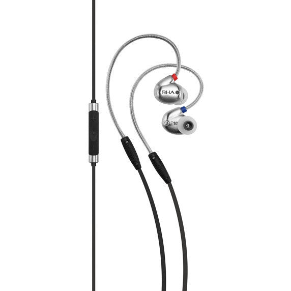 RHA T10i High Fidelity Noise Isolating In-Ear Headphones with Remote & Mic - Perfect for Commuting, Workouts & Travel
