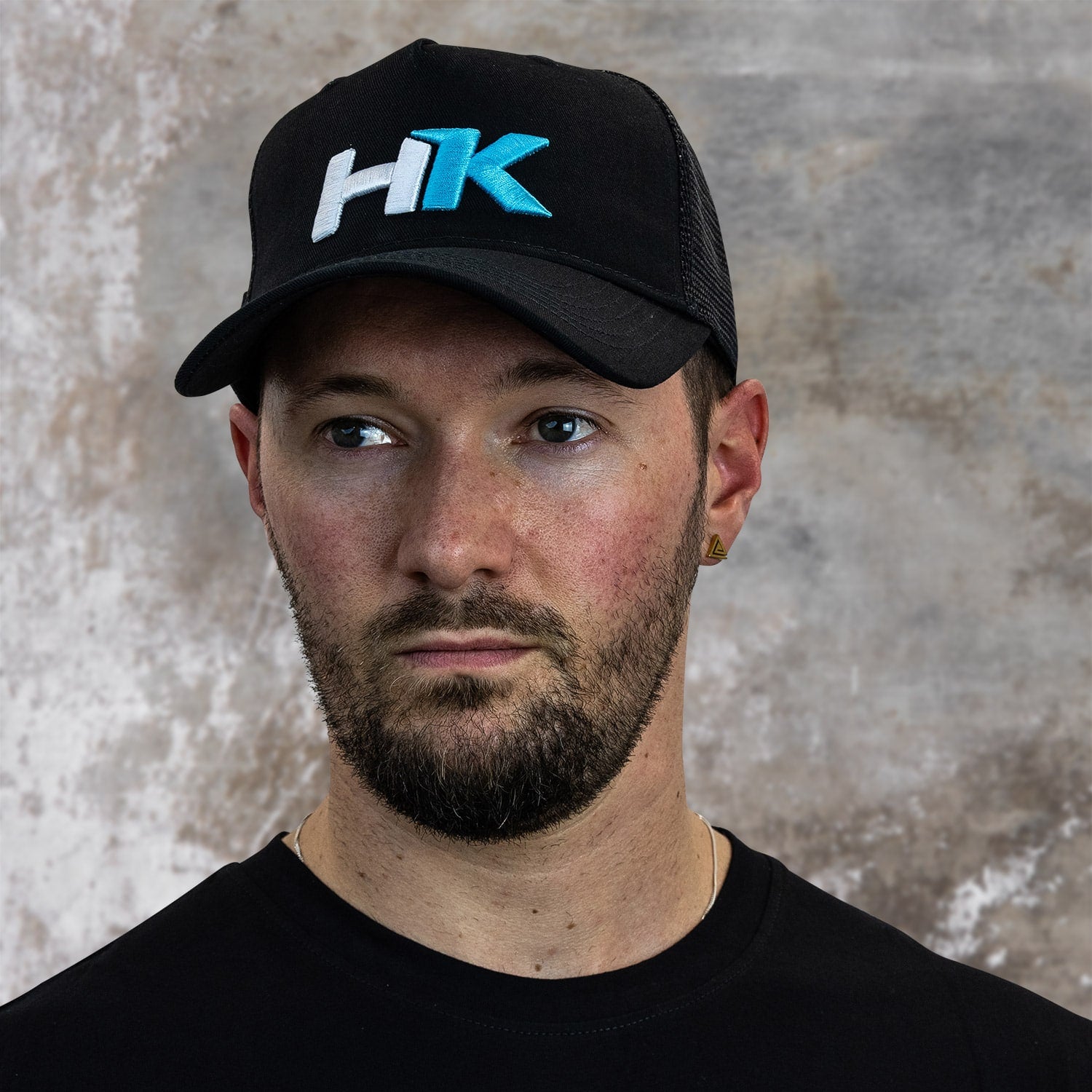 Men's Blue & White Emblem Snapback Trucker Hat - Adjustable & Stylish for Outdoor, Sports, and Casual Wear