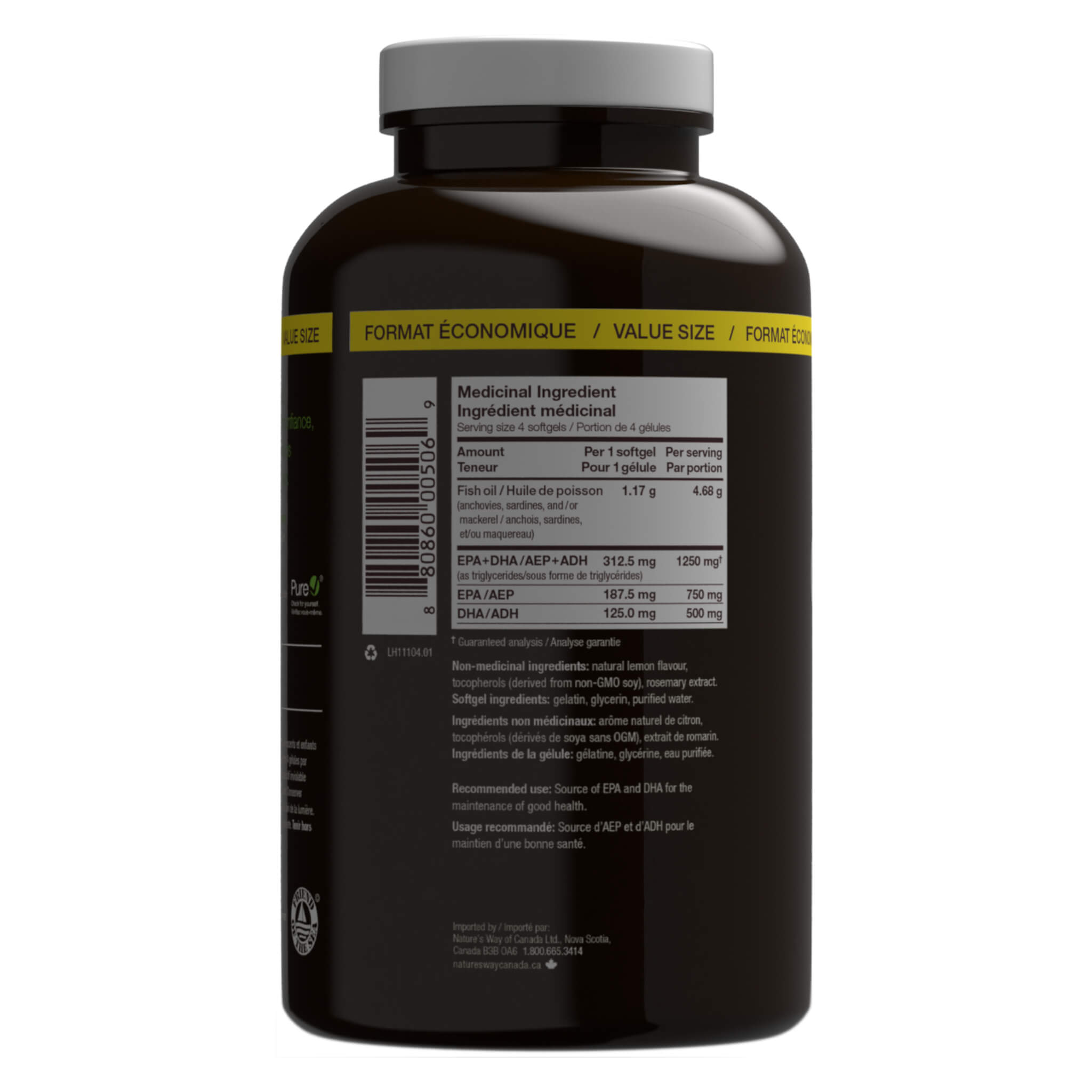 NutraSea Omega-3 Liquid Gels - Zesty Lemon Flavor - 120 Softgels - High EPA & DHA Fish Oil Supplement for Heart, Brain & Joint Health - Perfect for Daily Wellness Routine & Active Lifestyle