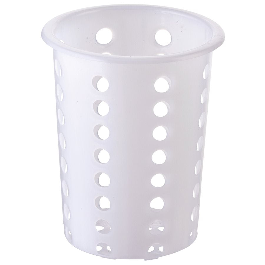 Winco 4-Piece Perforated Plastic Flatware Cylinder Set - Durable & Lightweight for Picnics, Camping, and Outdoor Dining