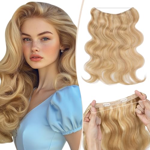 wavy-light ash blonde mixed bleach blonde #18&613