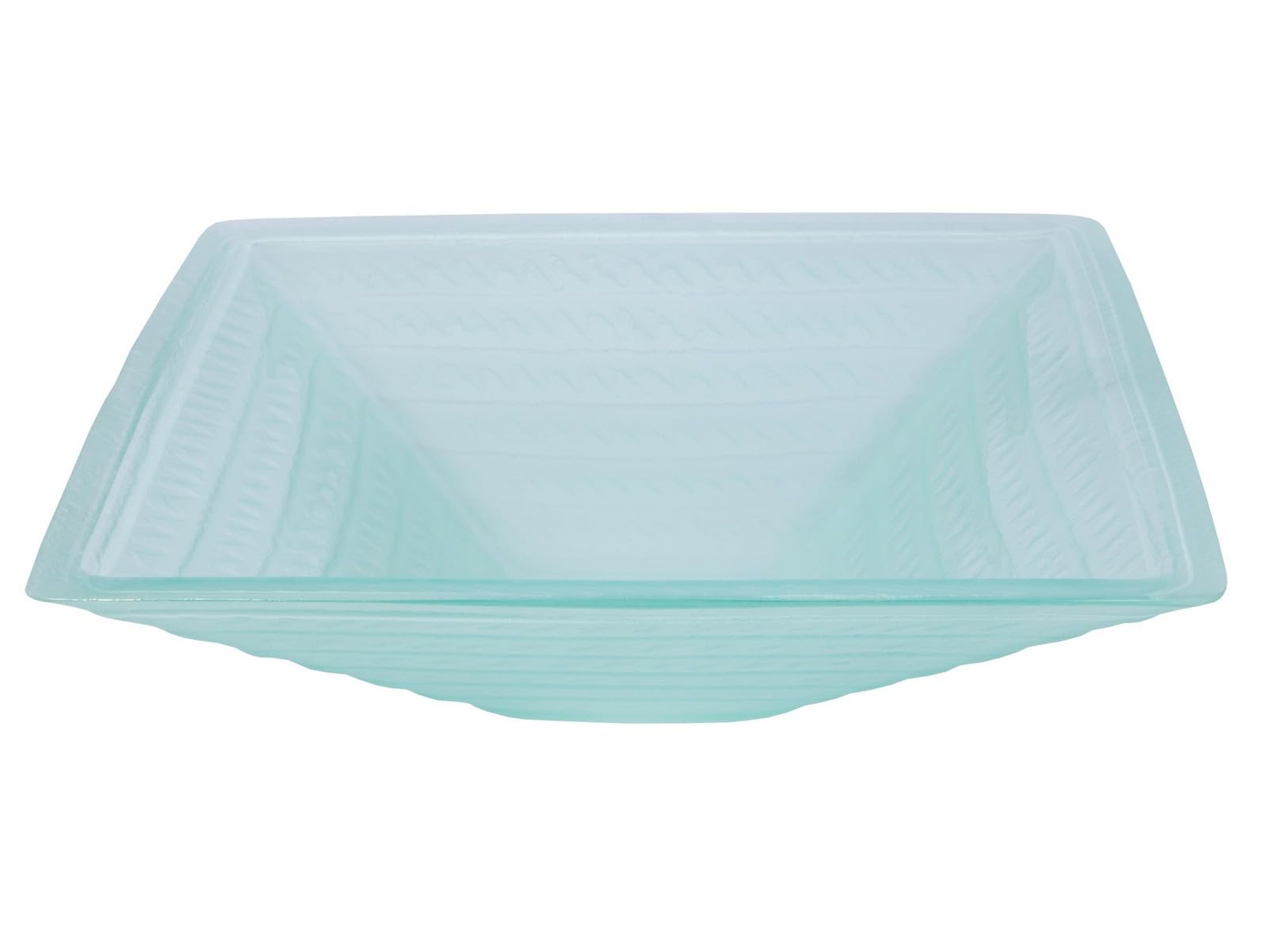 Crystal Clear Square Glass Vessel Bathroom Sink - Modern Above Counter Basin for Vanity, Powder Room & Luxury Bathroom Decor