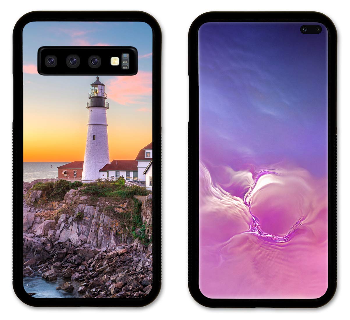 Slim Samsung Galaxy S10+ Phone Case - Dusk Lighthouse Design for Daily Protection
