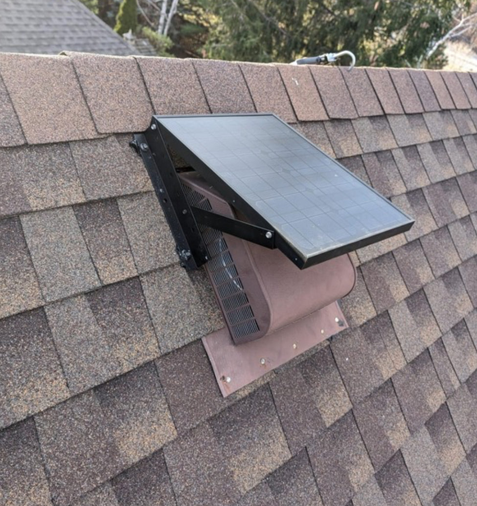 iSolar 20W106 FLEX Modular Solar Attic Fan - High Efficiency Solar Powered Ventilation System for Home Roof Retrofit | Perfect for Home Cooling & Energy Savings