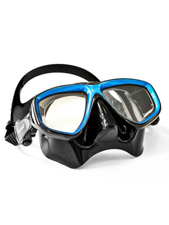Black Silicone / Metallic Blue Frame