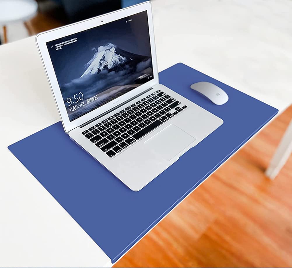 Premium Office Desk Pad with Edge Protector - Large Non-Slip Leather Blotter Mat for Laptop, Keyboard & Mouse | Waterproof Writing Surface & Gaming Mat with L-Shaped Lip | Ideal for Home Office, Workstation & PC Gaming Setup