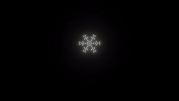 50 Drones with Snowflake Animation - Perfect for Light Shows, Events, and Holiday Displays