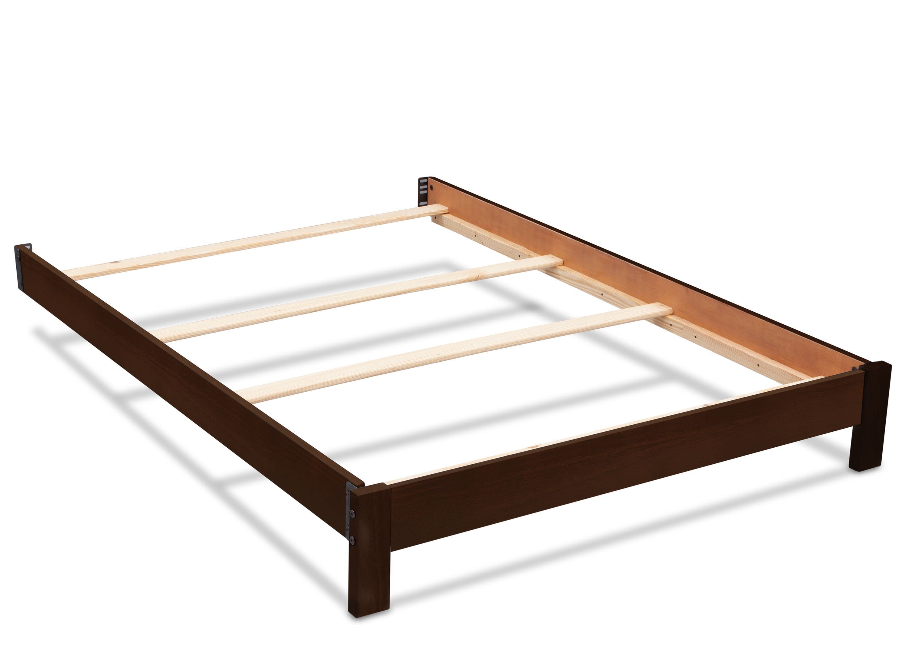 Full Size Platform Bed Frame Kit for 4-in-1 Convertible Cribs - Sturdy Wooden Toddler Bed Conversion Set for Nursery & Kids Room Decor