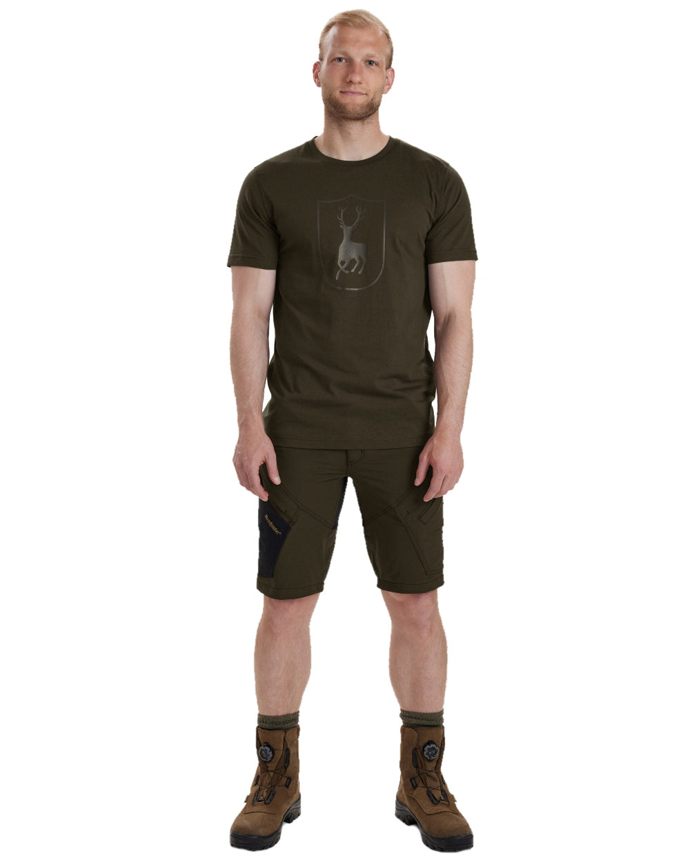 Deerhunter Logo Graphic T-Shirt for Men - Cool Casual Cotton Tee for Outdoor Adventures, Concerts & Streetwear Fashion