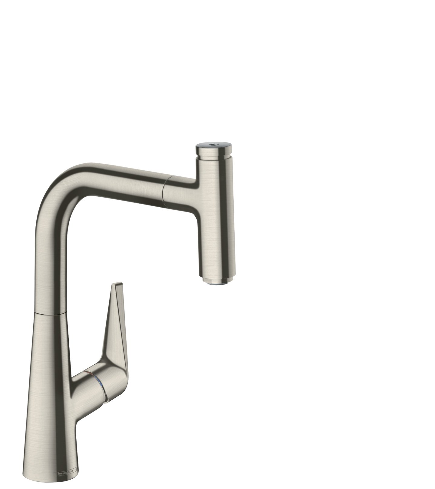 **hansgrohe Talis Select S Stainless Steel Kitchen Faucet with Pull-Out Sprayer – Magnetic Docking Spray Head, Brushed Nickel Finish – Ideal for Modern Kitchens & Sinks (Model 72822801)**    *(Use Case: Perfect for daily dishwashing, food prep, and deep cleaning with its flexible sprayer and durable stainless steel construction.)*