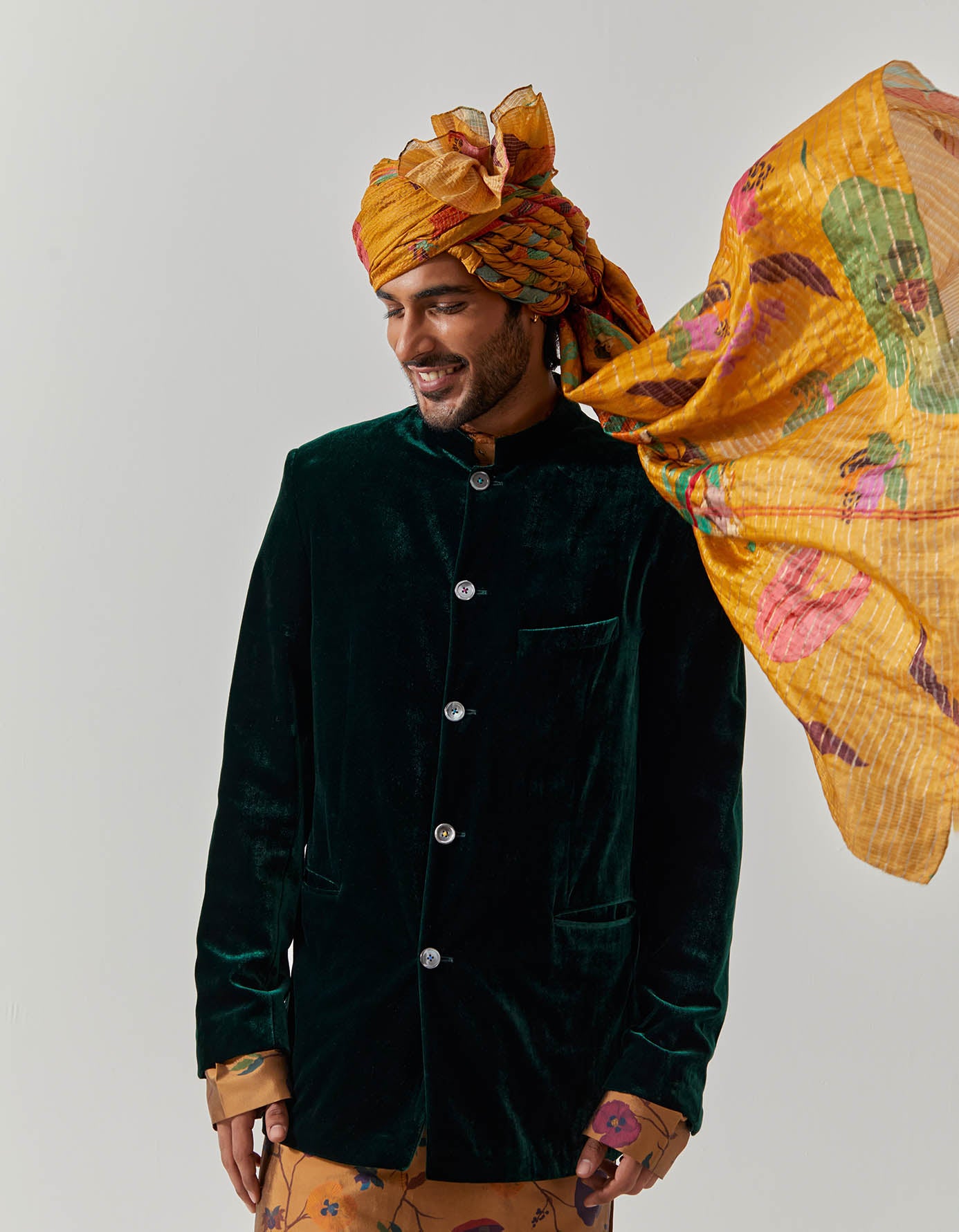 Premium Saffa Chanderi Pure Silk Scarf - Mustard Vineyard Color - Elegant Women's Fashion Accessory for Parties, Weddings & Special Occasions