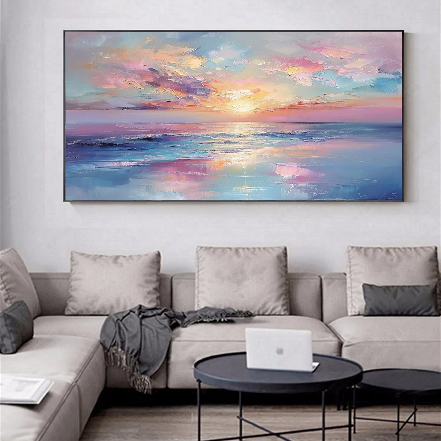 Ocean and Sky Painting #OS 155 - Stunning Seascape Wall Art for Home & Office Decor - Perfect for Living Room, Bedroom or Beach House
