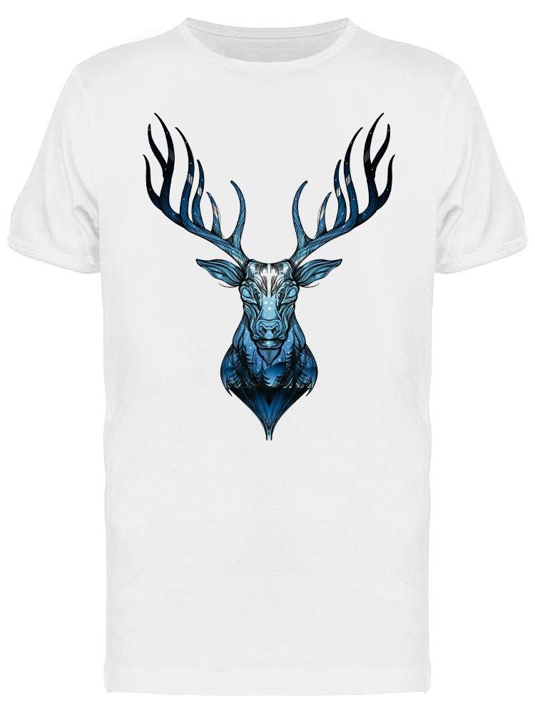 Smartprints Deer with Forest Landscape T-Shirt for Men | Nature-Inspired Graphic Tee | Casual Wear & Outdoor Activities