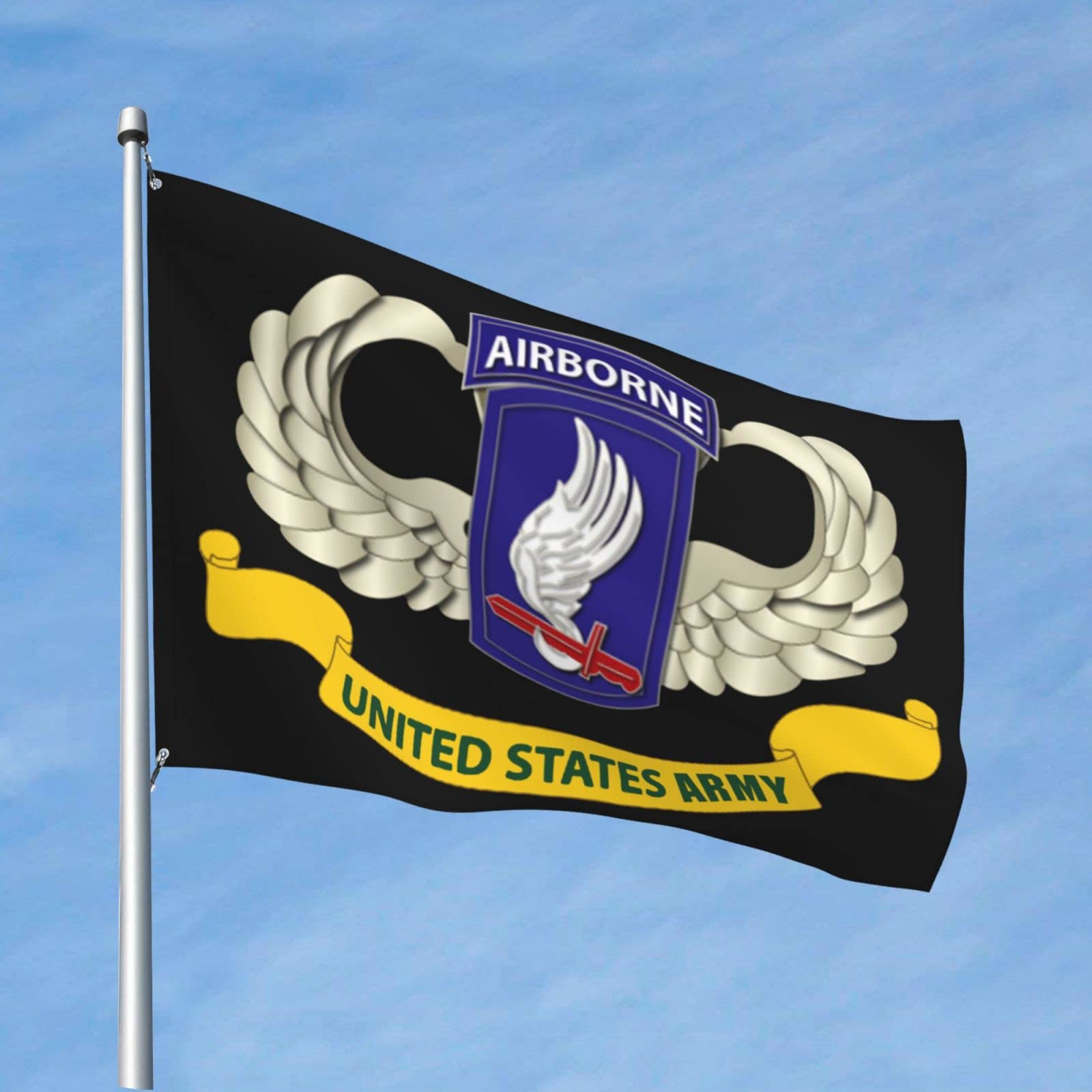 173rd Airborne Brigade Wings Flag 4x6 Ft - Heavy Duty Outdoor Banner with Brass Grommets for Garden, Yard, Home & House Decor - Perfect for Military Pride, Veterans Day & Patriotic Displays
