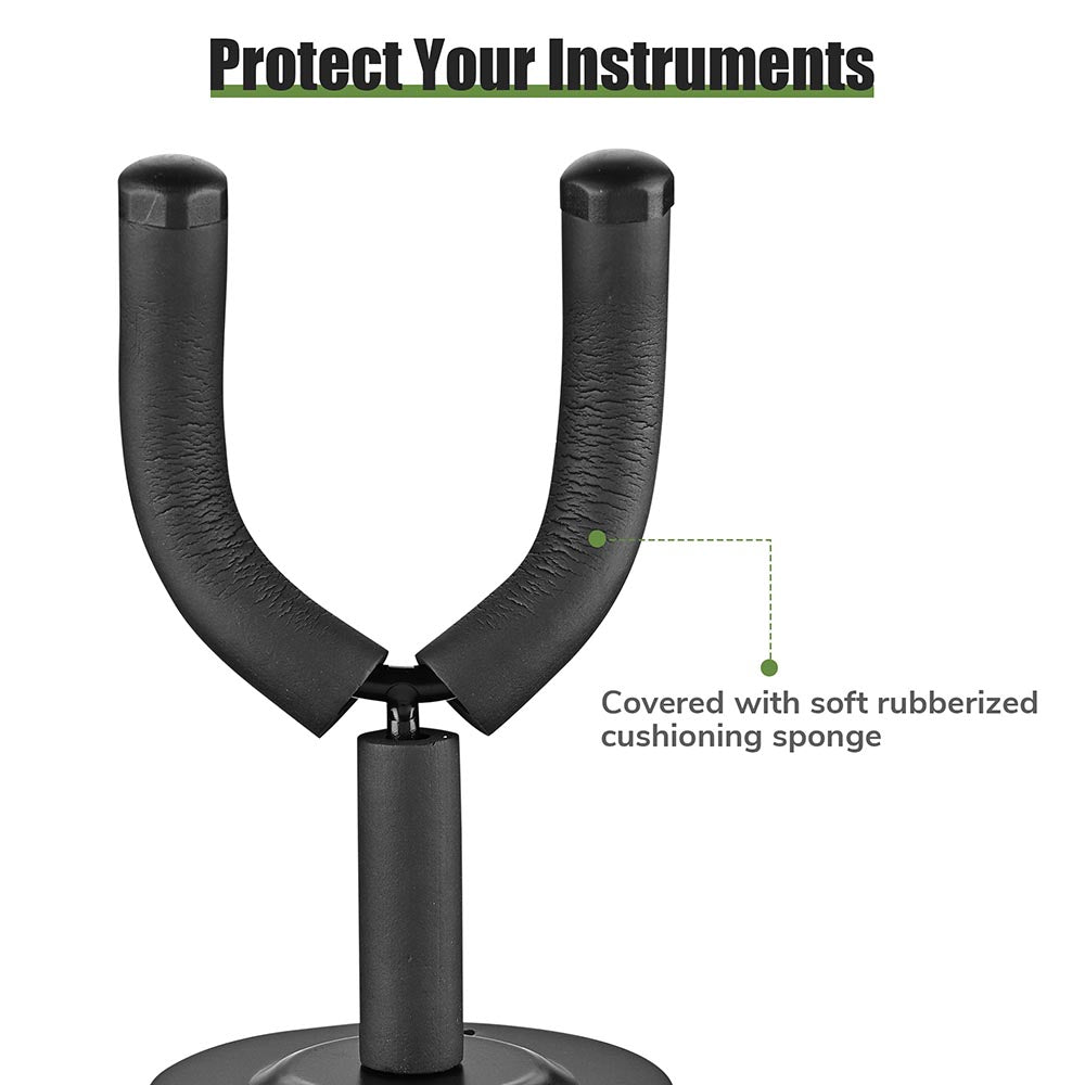 8-Piece Wall Mount Guitar & Bass Hanger Hook Set - Secure Instrument Display for Home, Studio & Music Store Organization