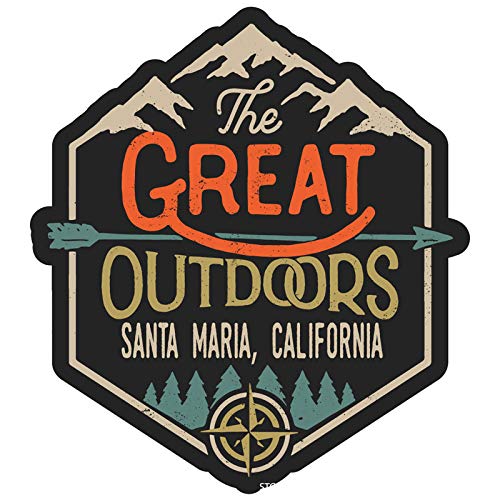 Santa Maria California The Great Outdoors Design 4-Inch Fridge Magnet - Perfect for Travel Memories, Souvenirs & Home Decor