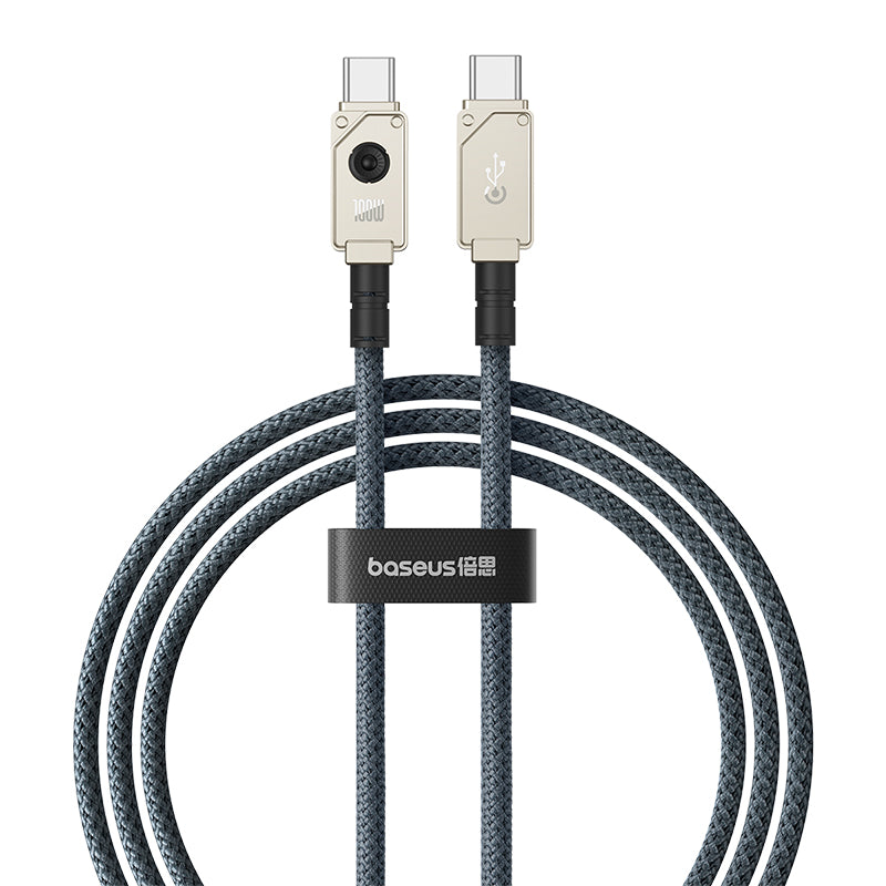 Baseus Unbreakable 100W USB-C to USB-C Fast Charging Cable 1m (3.3ft) - White - Durable PD Charger Cord for iPhone 15/14, MacBook, iPad, Samsung Galaxy - Perfect for Home, Office & Travel Charging