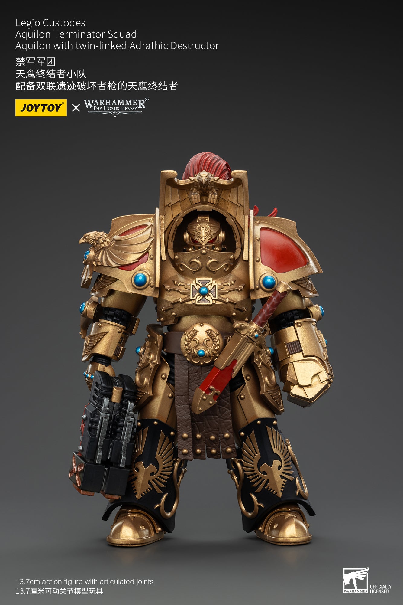 1/18 Scale JOYTOY Warhammer The Horus Heresy Action Figures - Legio Custodes Aquilon Terminator Squad & Custodian Venatari Squad | Collectible Miniatures for Tabletop Gaming and Display