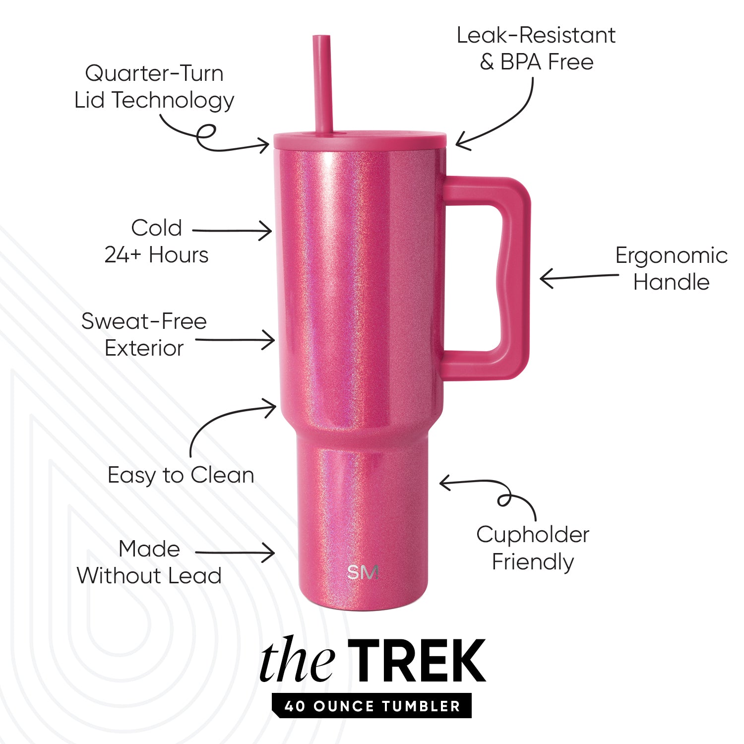 Premium Trek Tumbler 218 - 20oz Insulated Stainless Steel Water Bottle with Leakproof Lid - Keeps Drinks Hot/Cold for Hours - Perfect for Hiking, Camping & Outdoor Adventures
