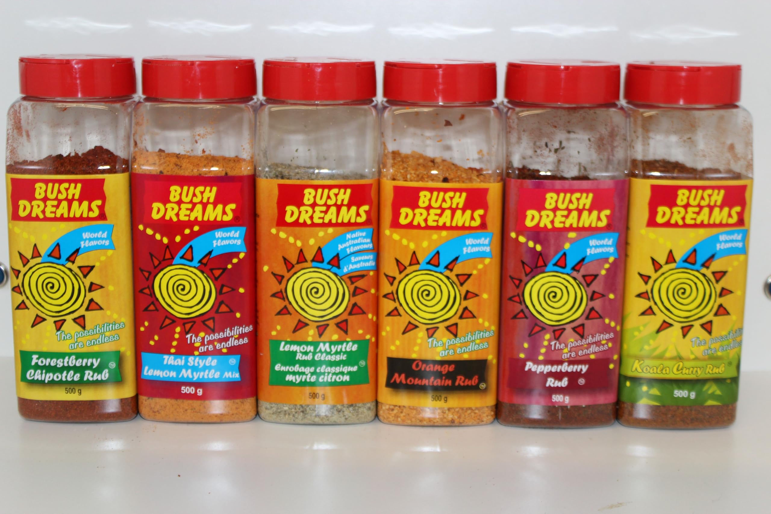 Bush Dreams Variety Kit Seasoning - 5 Pack (500g Each) | Premium Spice Blend for Grilling, BBQ & Cooking | Perfect for Home Chefs & Outdoor Cooking