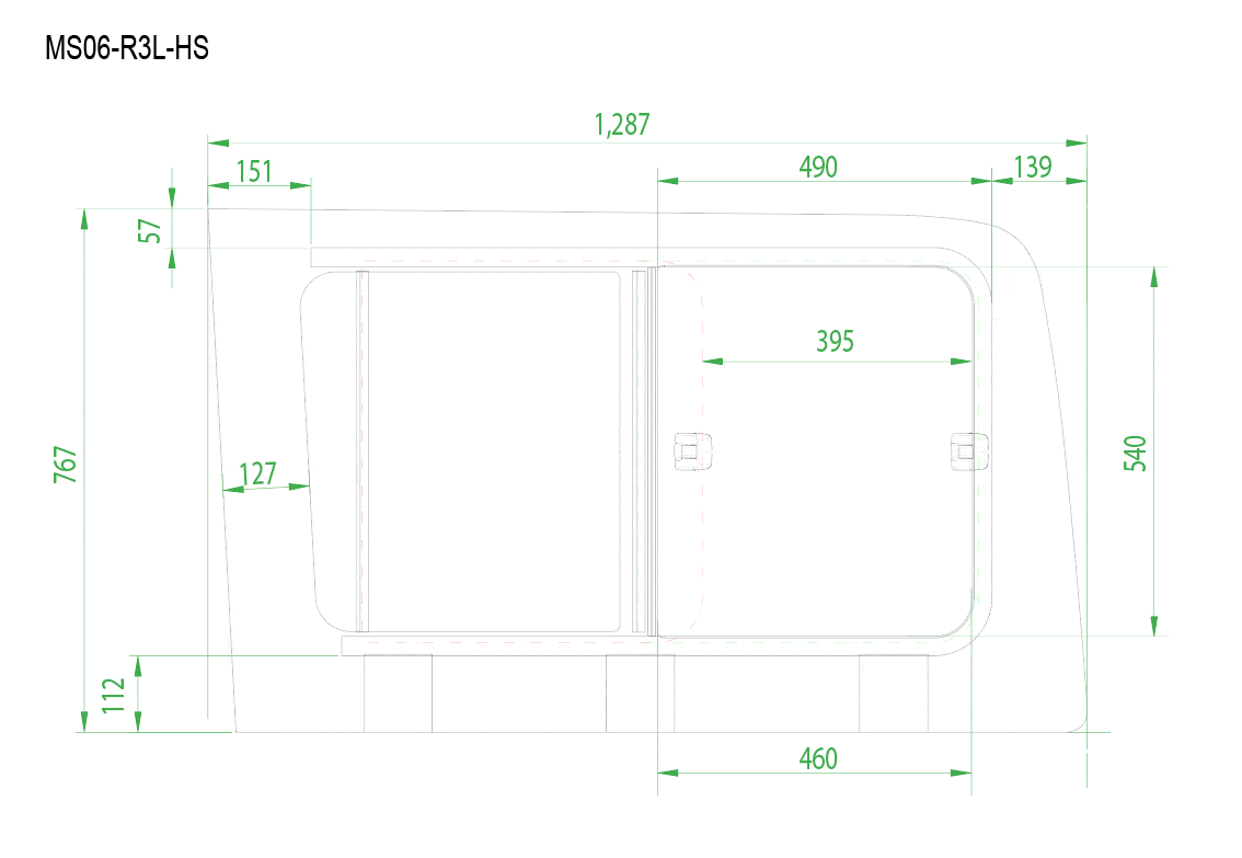 AM Auto Mercedes Sprinter (2007+) Passenger Rear Quarter Screened Half Slider Window for 170