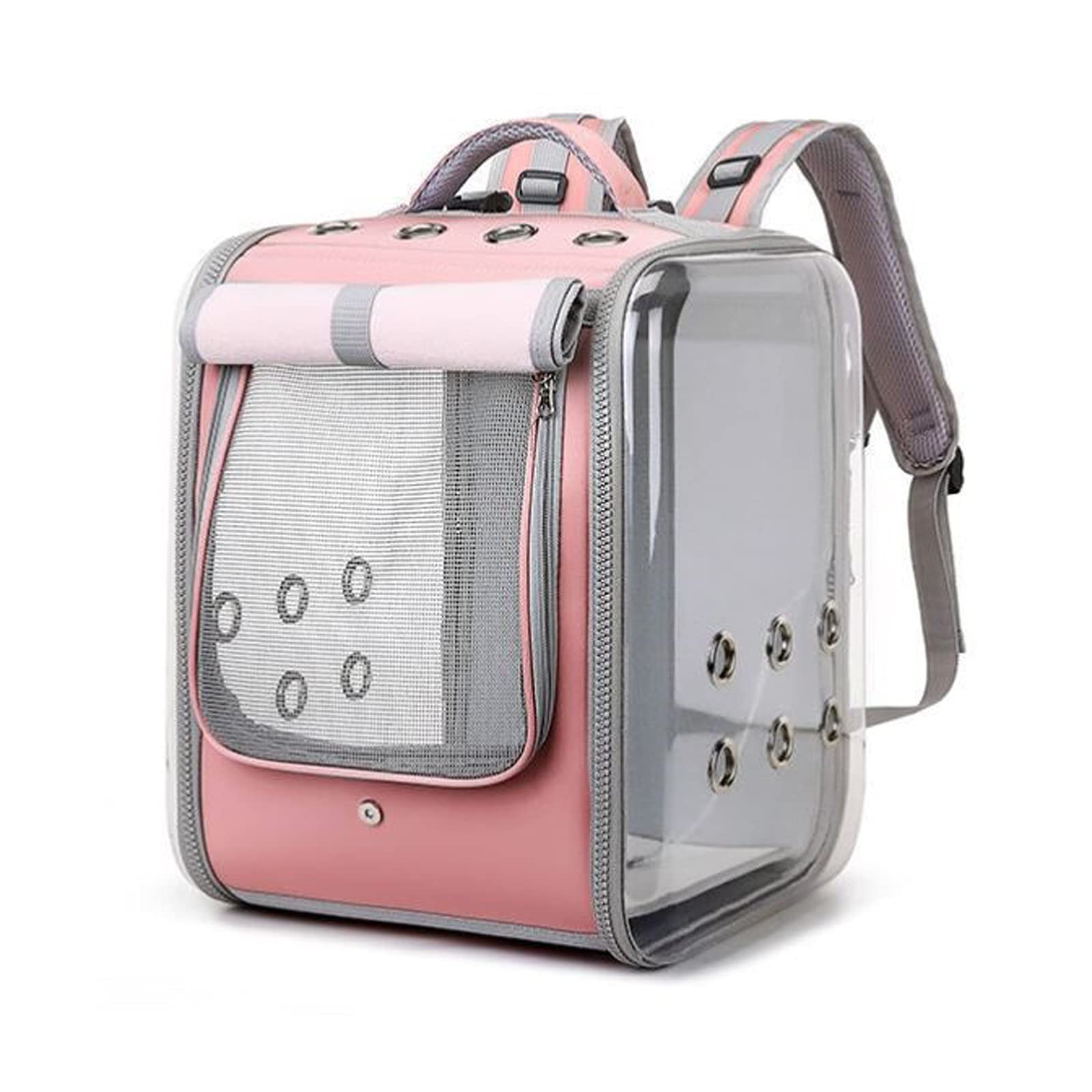 Lightweight Bird Travel Carrier Backpack - Portable Pet Cage for Parrots, Small Birds | Pink Bird Habitat Bag for Vet Visits, Outdoor Adventures & Air Travel
