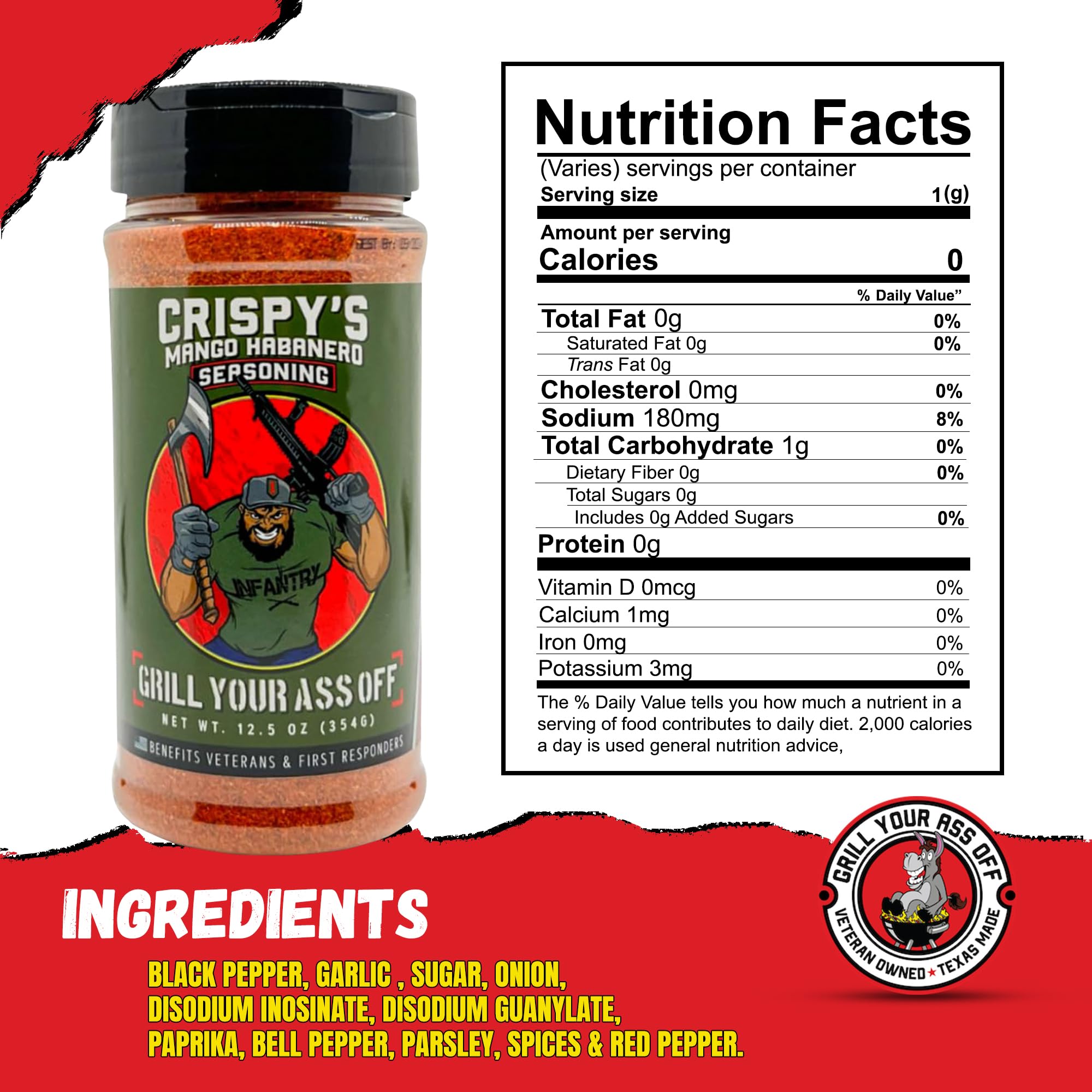 Grill Your Ass Off Taco Pack - Mango Habanero & Taco Fajita Seasoning Set | Perfect for BBQ, Mexican Dishes & Spicy Food Lovers