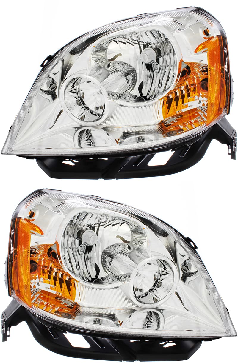 2005-2007 Ford Five Hundred Replacement Headlights Halogen Lamps Set - Driver & Passenger Side - Perfect for Night Driving & Foggy Conditions