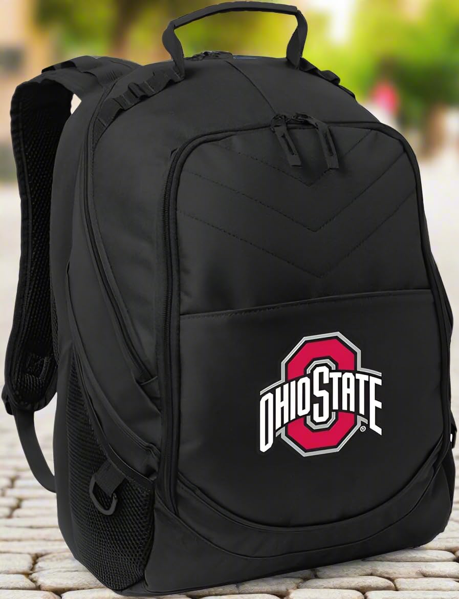 Ohio State University Backpack with OSU Logo - 15.6 Inch Laptop Computer Bag for School, Travel & Work | Durable College Bookbag for Students & Alumni