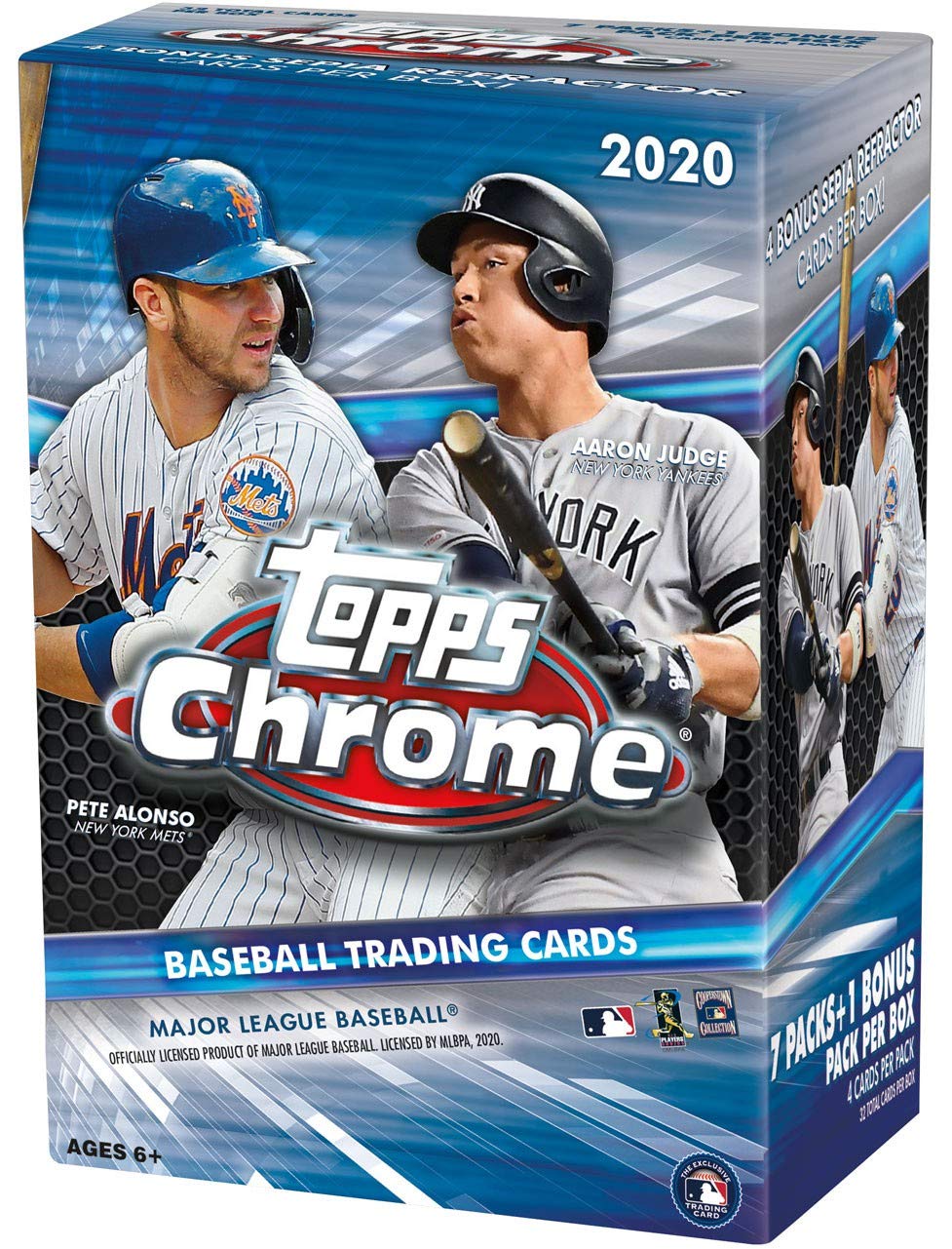 2020 Topps Chrome Baseball Blaster Box - 24 Packs of Premium Baseball Cards | Collectible Trading Cards for Sports Fans & Card Enthusiasts | Perfect for Gifts, Collections, and Fantasy Sports