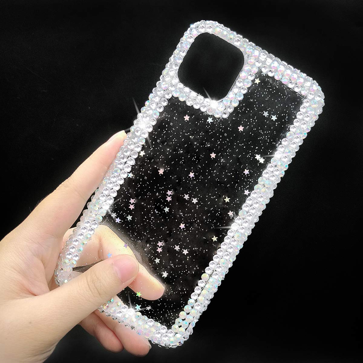 Bonitec iPhone 13 Mini Case - 3D Glitter Rhinestone Sparkle Cover with Crystal Diamond Design | Luxury Protective Phone Case for Women | Perfect for Parties, Dating & Special Occasions