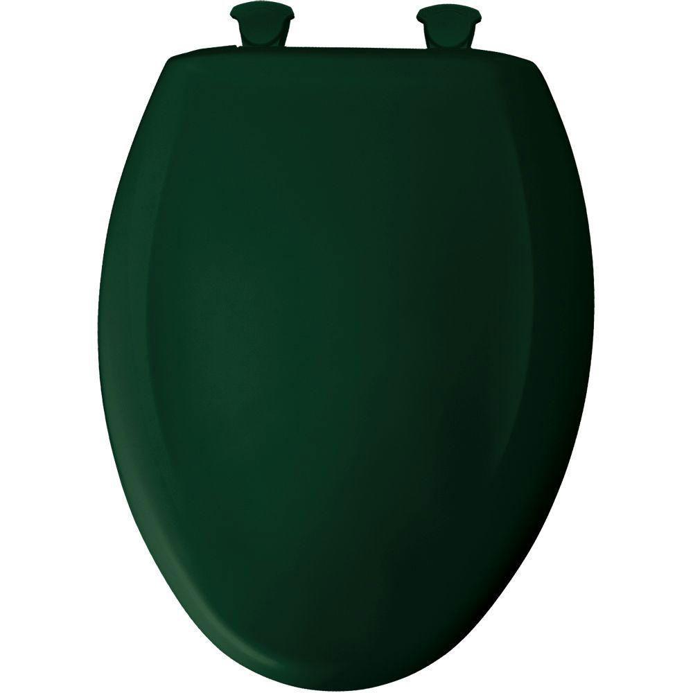 Bemis Slow Close STA TITE Elongated Closed Front Toilet Seat - Rain Forest Design 876223 | Durable & Quiet Soft Close Hinges | Perfect for Modern Bathrooms & Water Conservation Homes
