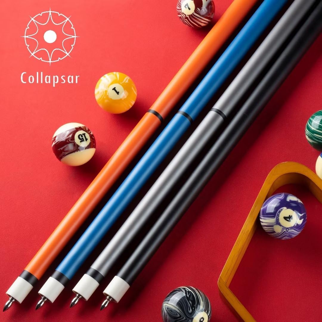 Collapsar Heavy Hitter Jump Break Cue - 25oz 3-Piece Pool Cue with 14mm Phenolic Tip - Professional Billiard Stick for Power Breaks & Jump Shots in Tournaments