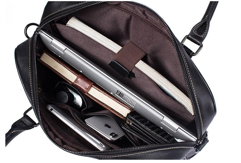 Premium Genuine Leather Messenger Bag for Men & Women - Stylish Crossbody Satchel for Work, Travel & Daily Commute