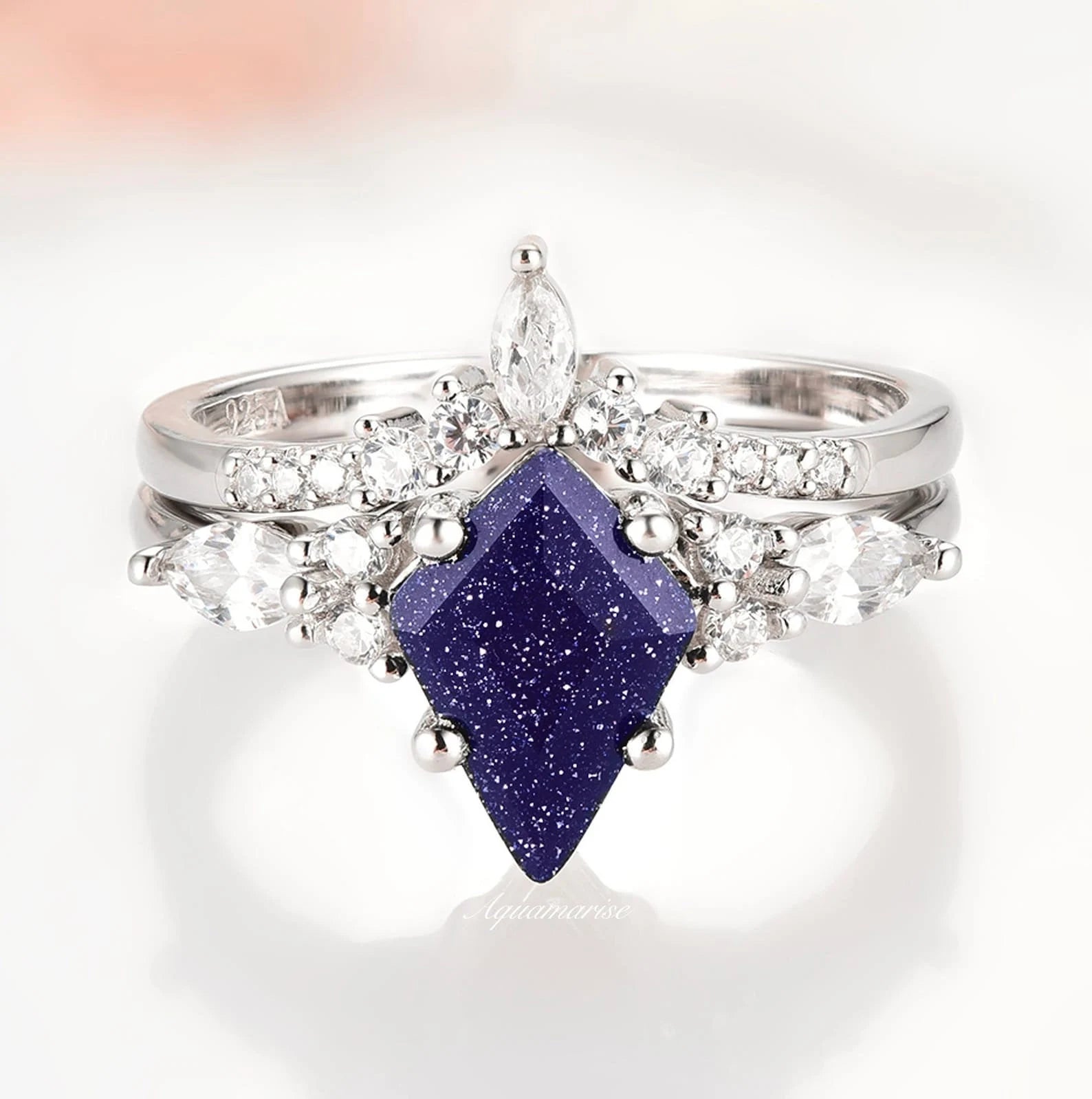 Skye Kite™ Starry Night Couple Rings - Matching His & Hers Wedding Bands with Celestial Design - Perfect for Anniversaries, Engagements and Romantic Gifts