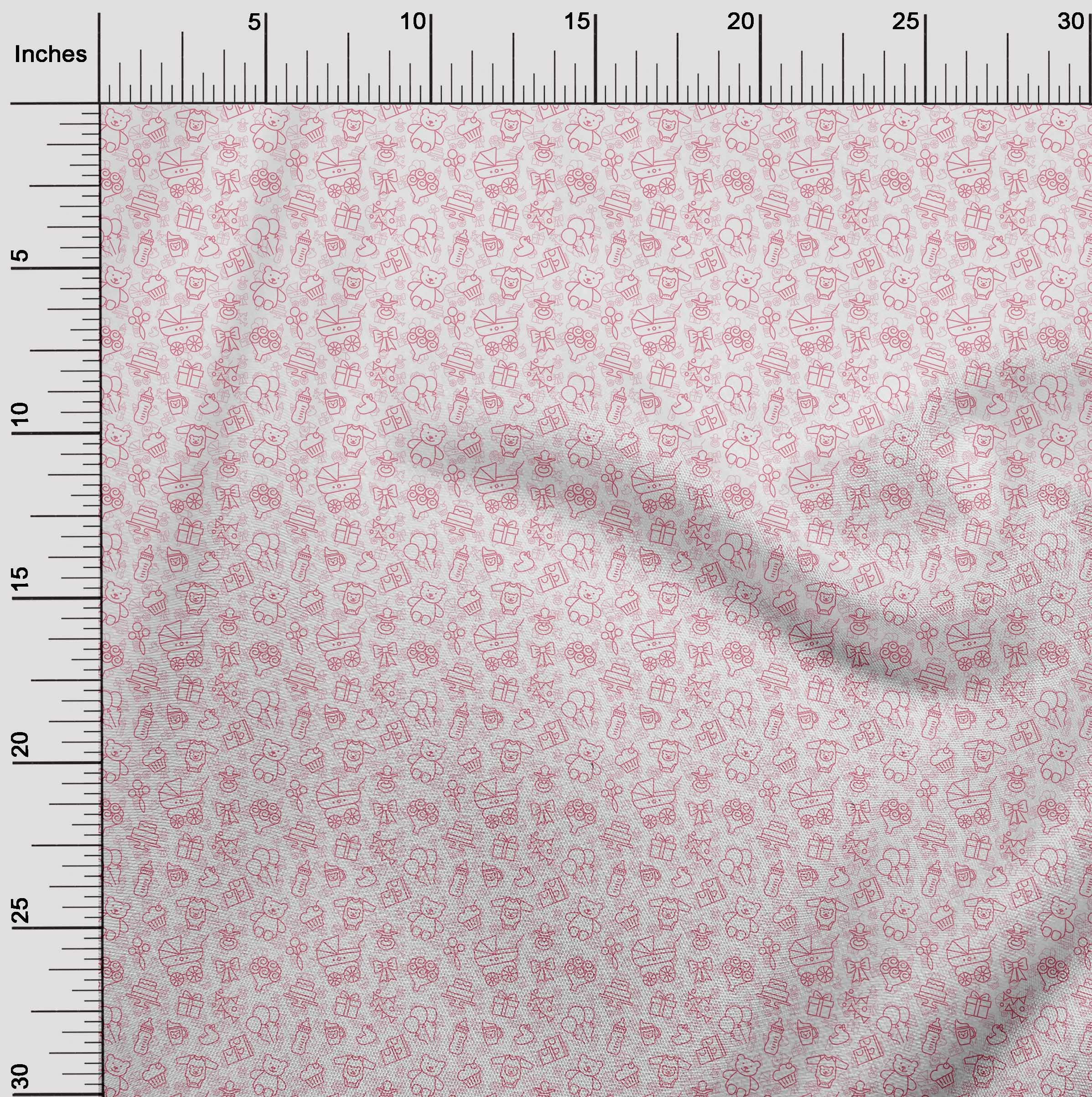 oneOone Polyester Spandex Pink Kids Animal Print Fabric - 56 Inch Wide Soft Stretchy Material for DIY Dresses, Costumes & Crafts (1 Yard)