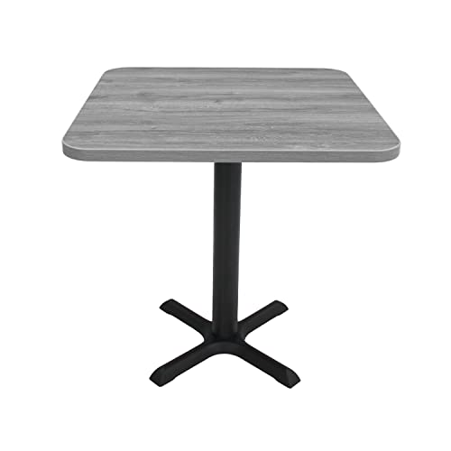 Light Gray Wood/Black Base