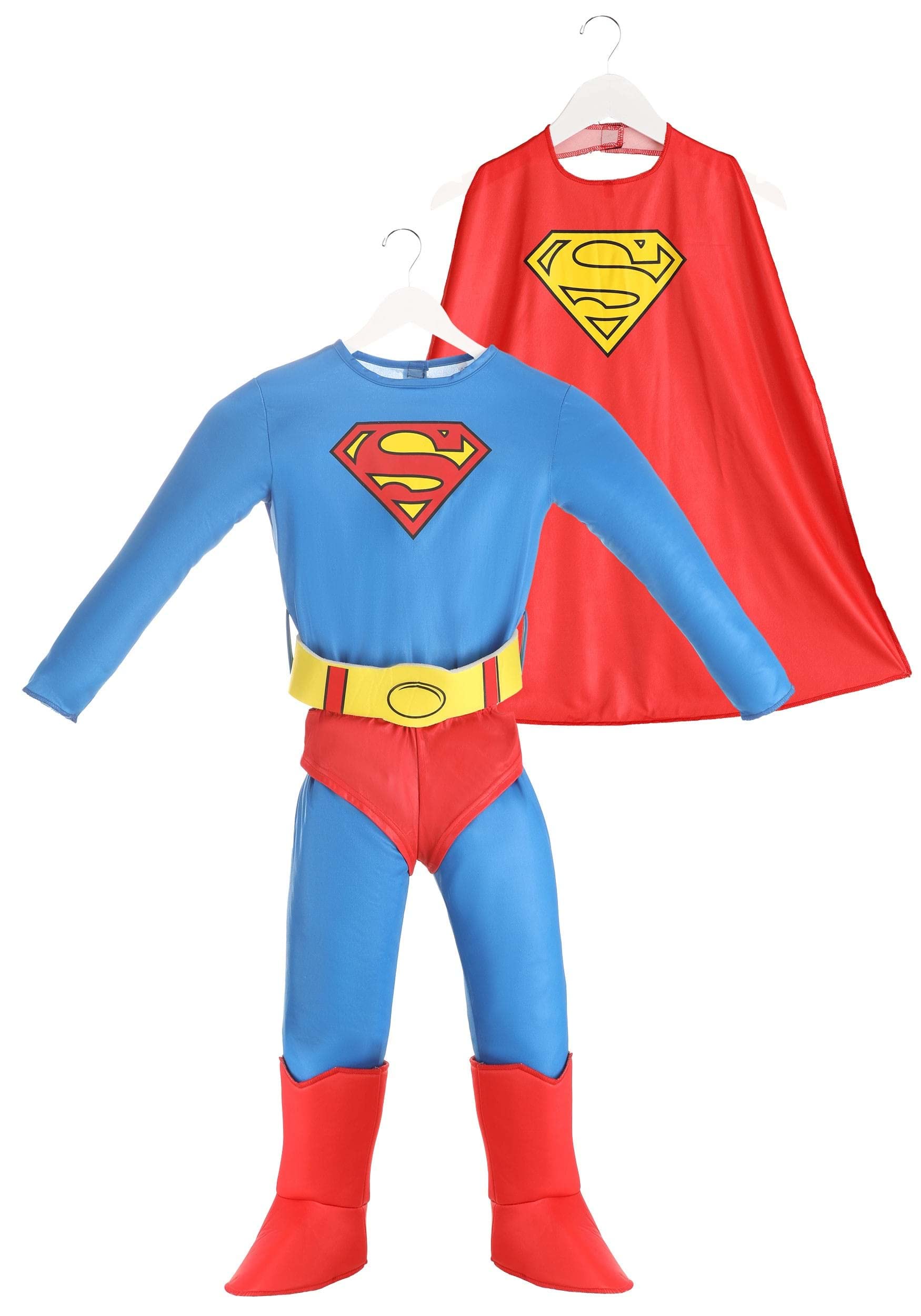 Superman Costume for Toddlers - Red & Blue Superhero Suit with Cape | Kids Halloween Dress Up & Comic Con Cosplay | Perfect for Birthday Parties & Superhero Theme Events