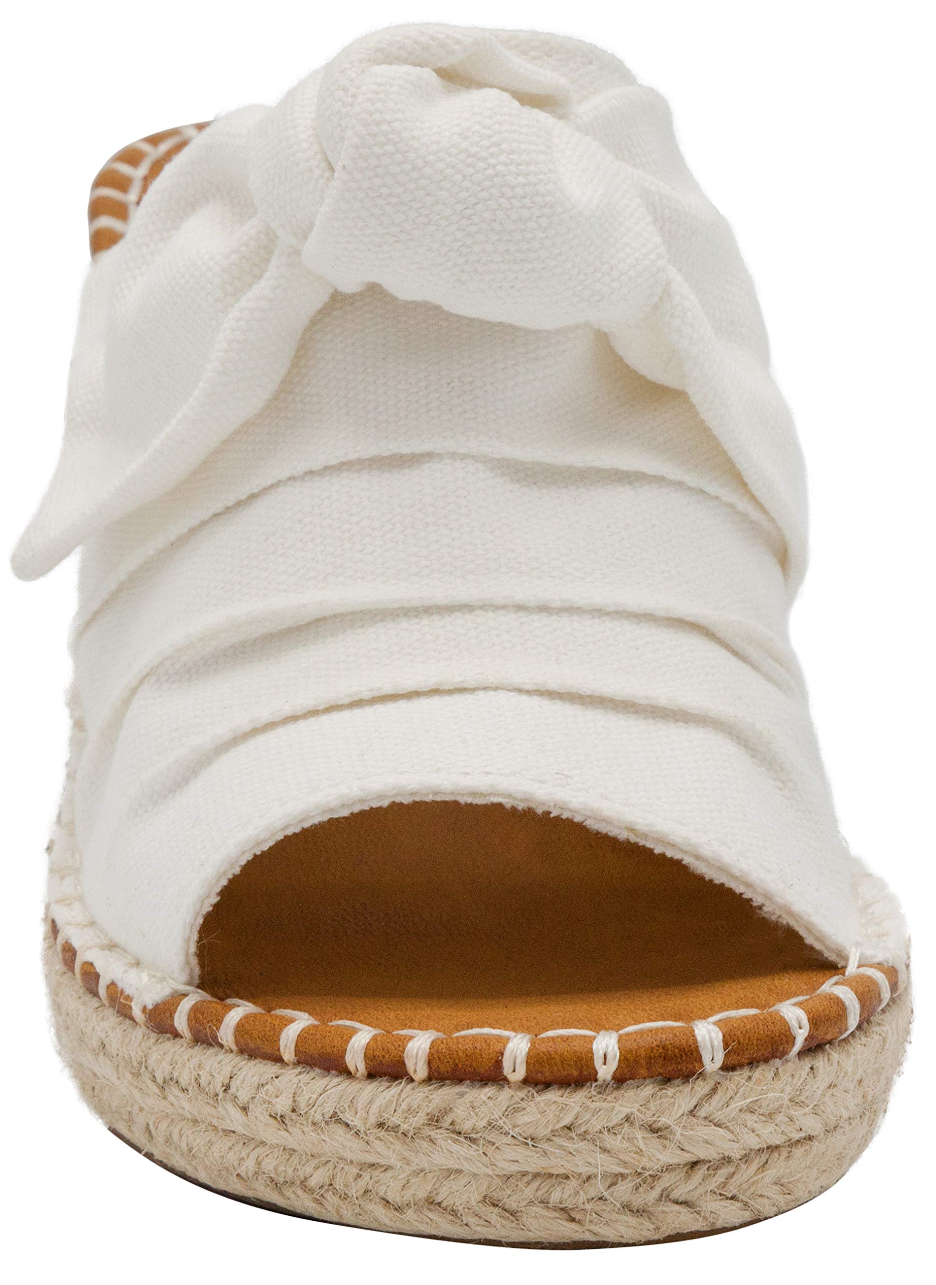 London Fog Women's Wedge Sandals with Bow - Casual Summer Shoes