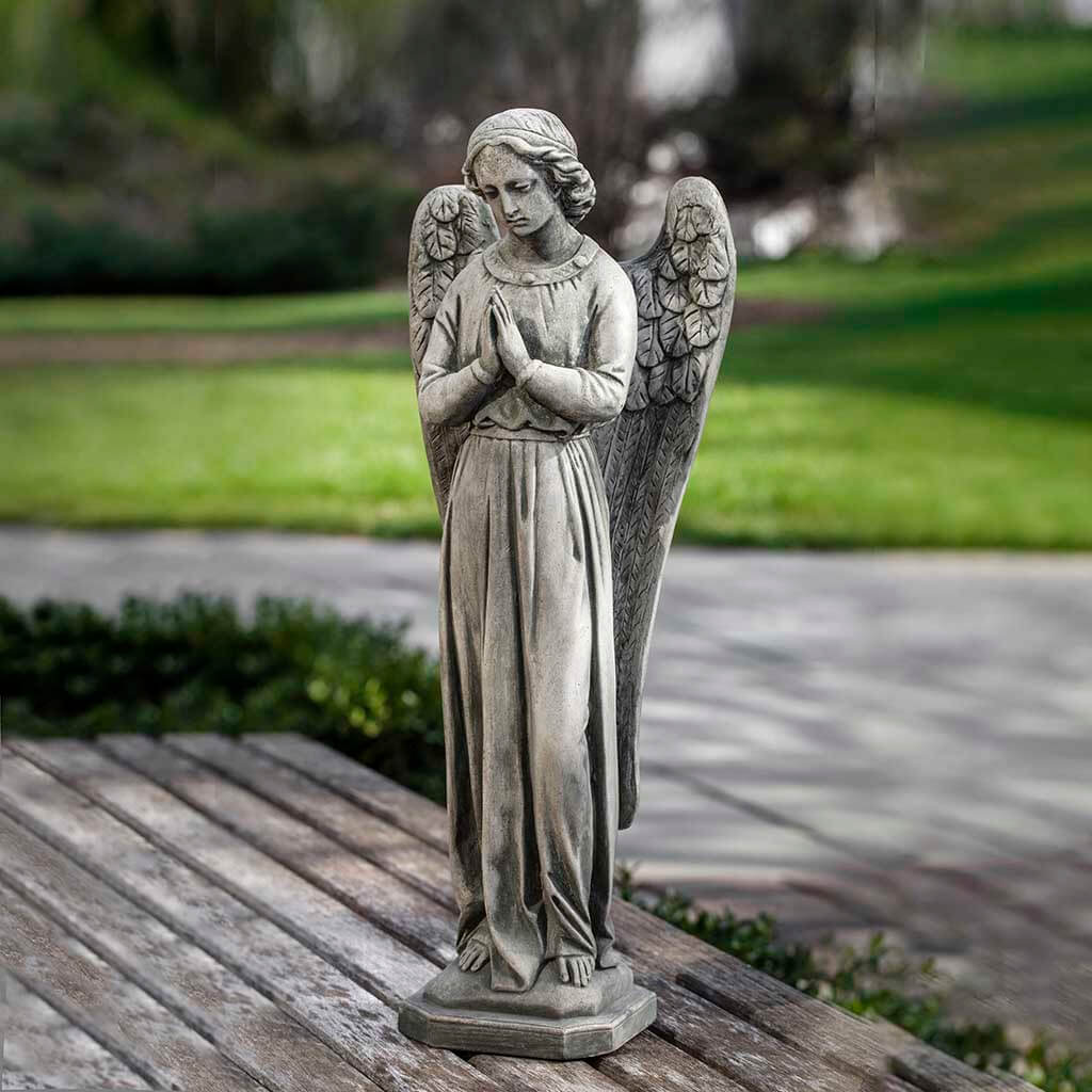 Campania International Angel of Hope Statue - Elegant Garden Decor, Outdoor & Indoor Angel Sculpture for Home, Yard, Cemetery Memorial