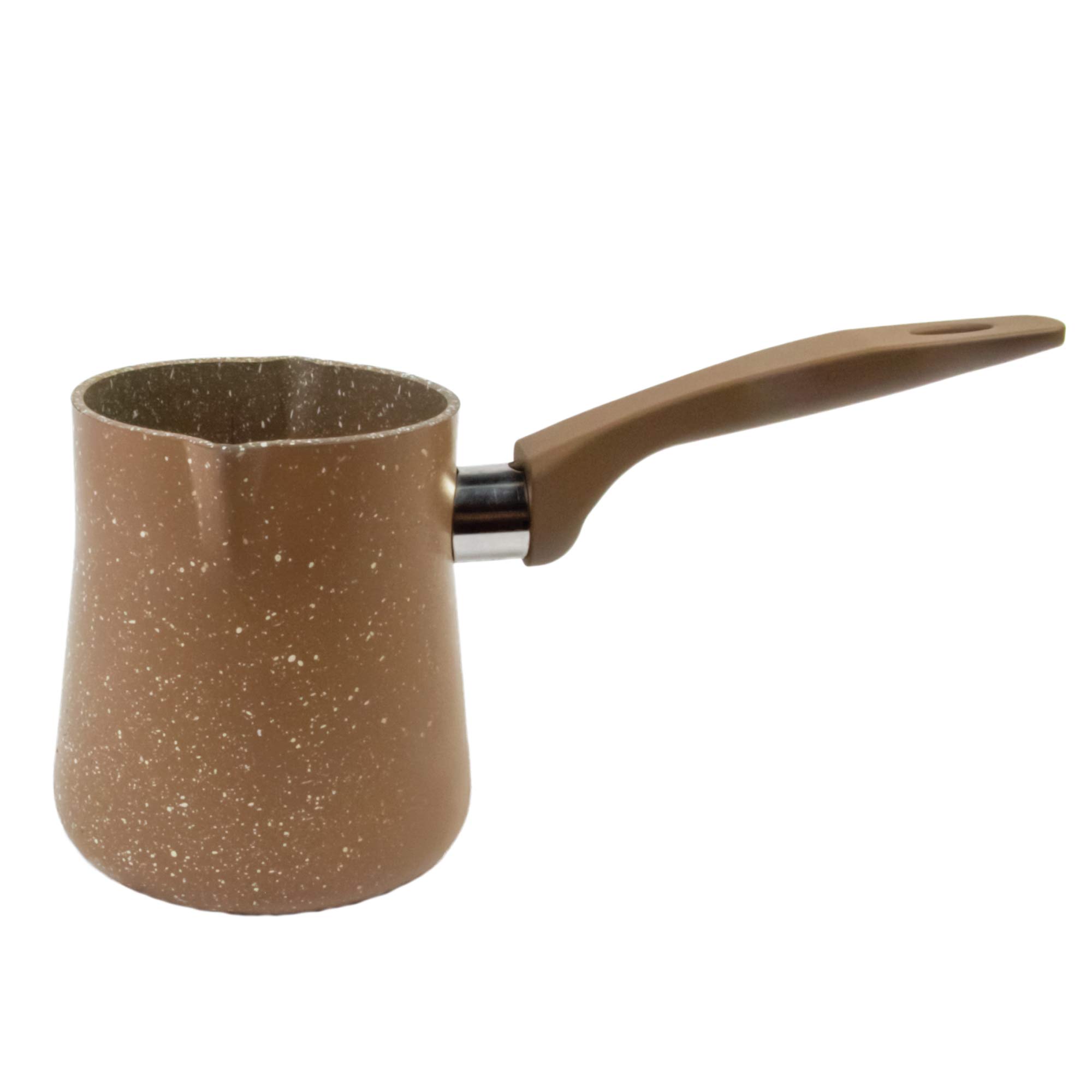 Premium Granite Turkish Coffee Pot - Greek Arabic Stovetop Coffee Maker (13 oz) - Modern Design Jezve Ibrik Briki for Home & Gifts - Perfect for Traditional Coffee Brewing & Entertaining Guests