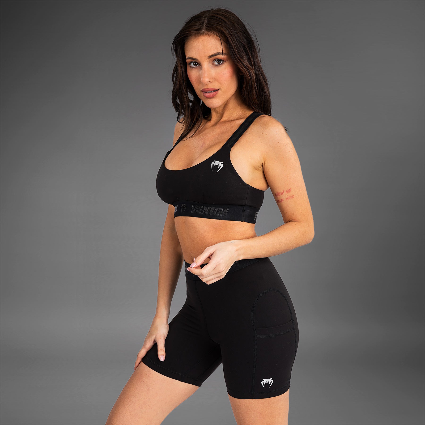 Venum Elevate Women's High Support Sports Bra - Black - Perfect for Yoga, Running & Gym Workouts