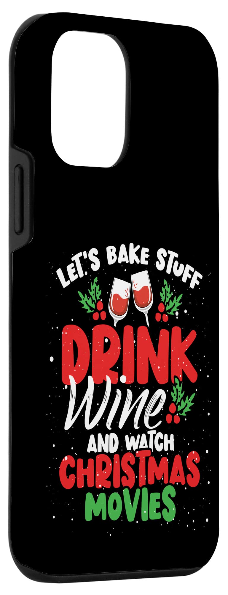 iPhone 12 Mini Case - Slim Protective Phone Cover for Baking, Wine Tasting & Holiday Movie Nights - Compatible with Wireless Charging (Christmas Gift Idea)
