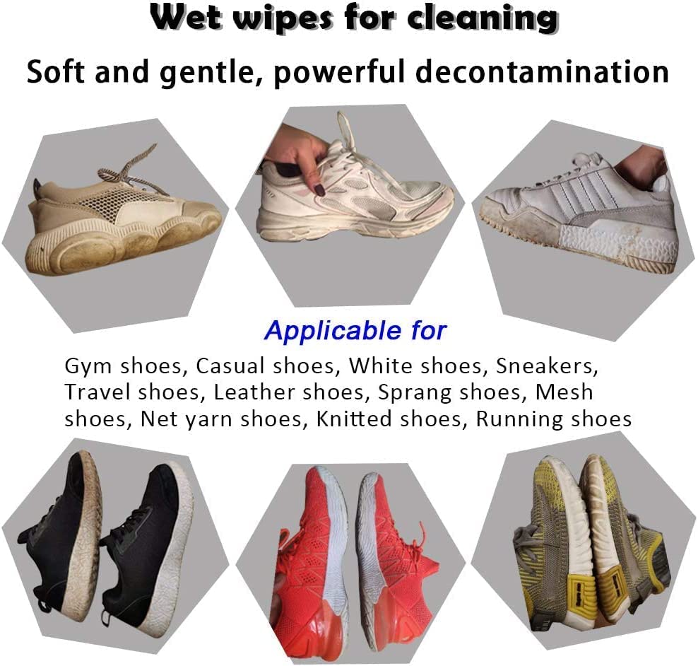 HARRY EMPIRE Sneaker Cleaning Wipes (1 Pack - 80 Count) | Quick Stain & Dirt Remover for Shoes | Reusable White Shoe Wipes for Sneakers, Boots & Athletic Shoes | Perfect for Gym, Travel & Daily Shoe Care