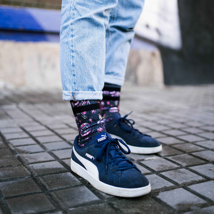 American Socks Signature Yokai Mid High Crew Socks - Comfortable & Stylish for Everyday Wear, Sports & Casual Outfits