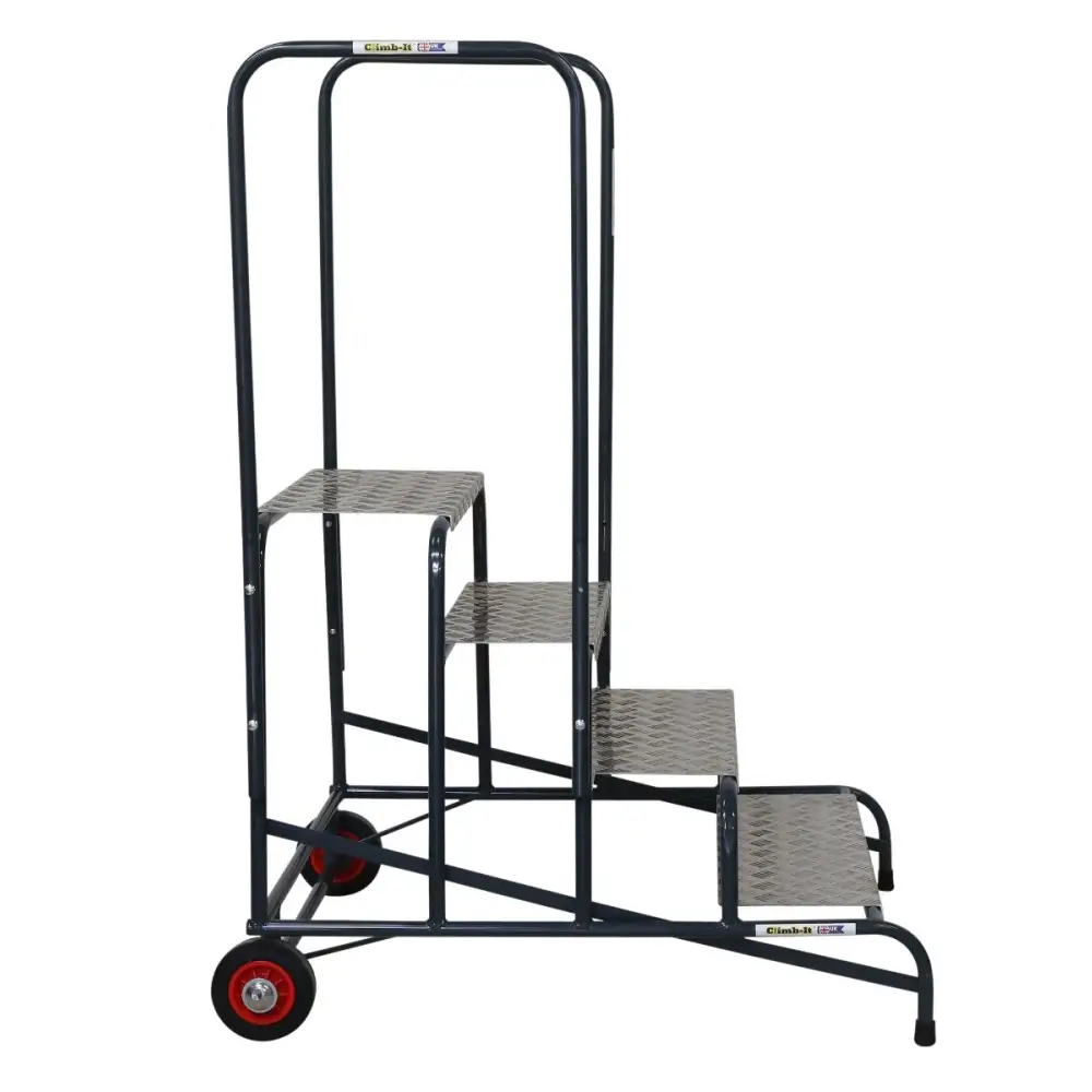 Climb It UK Wide Work Steps - Heavy Duty Aluminum Ladder for Construction, Roofing & Home Use | Non-Slip Safety Steps for Indoor & Outdoor Projects